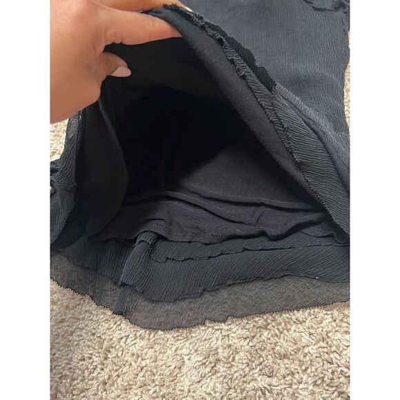 INC Crepe Tank Top Peplum Hem Double-Lined size 2 - Picture 4 of 4